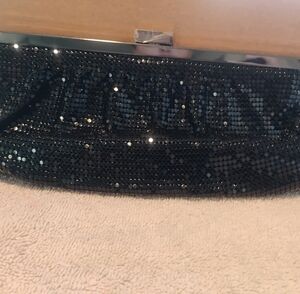 Elegant Black Sequin Clutch